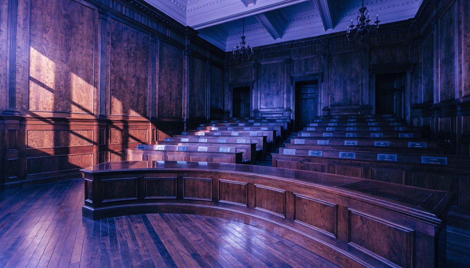 Empty select committee hearing room